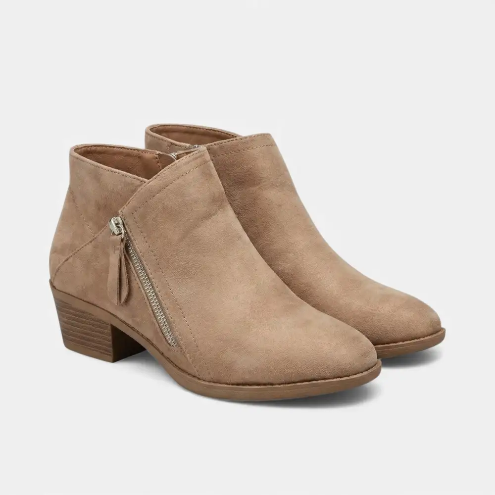 Stacked Heel Ankle Boots