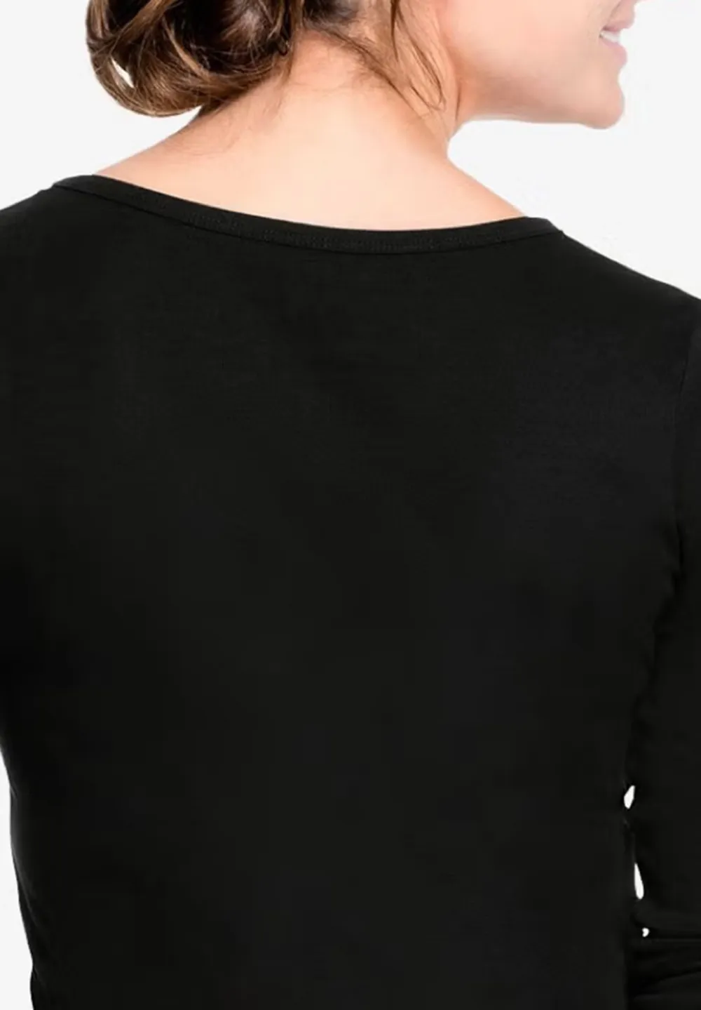 Big Round Neck Long Sleeved T-Shirt