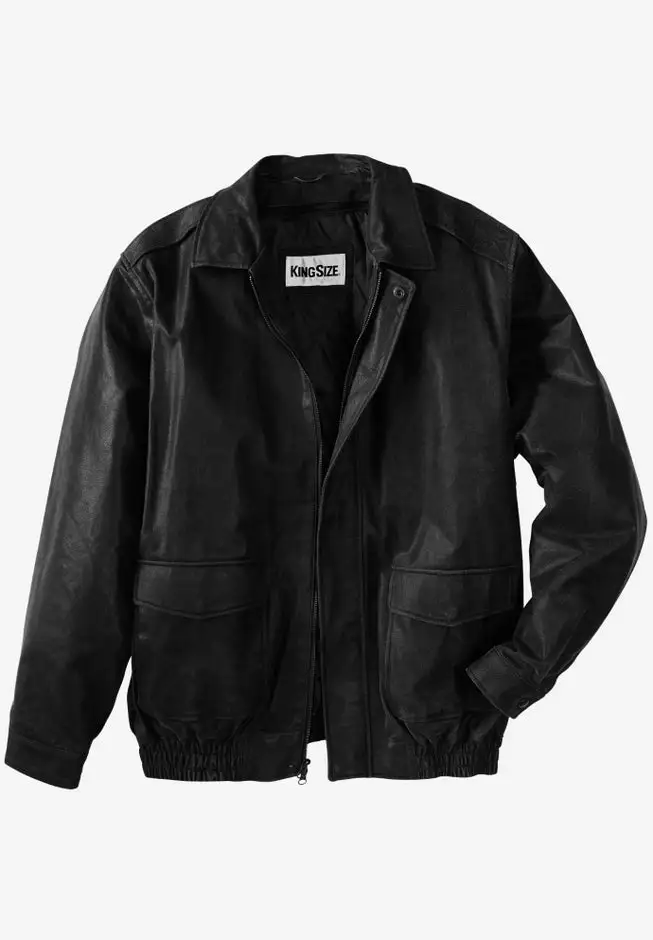 Leather Aviator Bomber