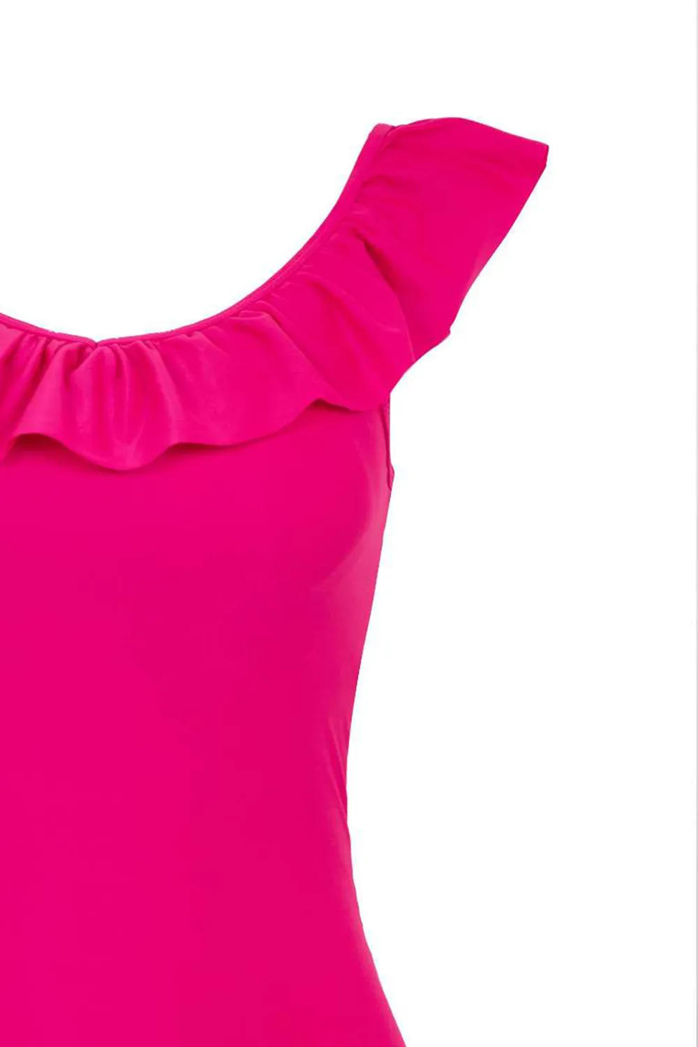 Elegant Solid One-Piece Swimsuit