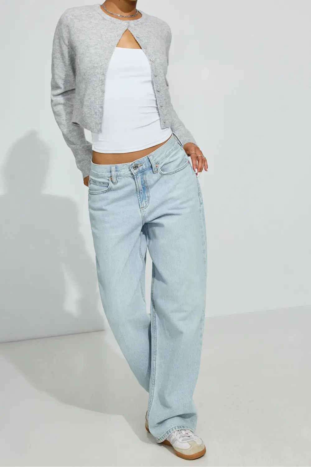 Low Rise Baggy Carden Blue Jeans