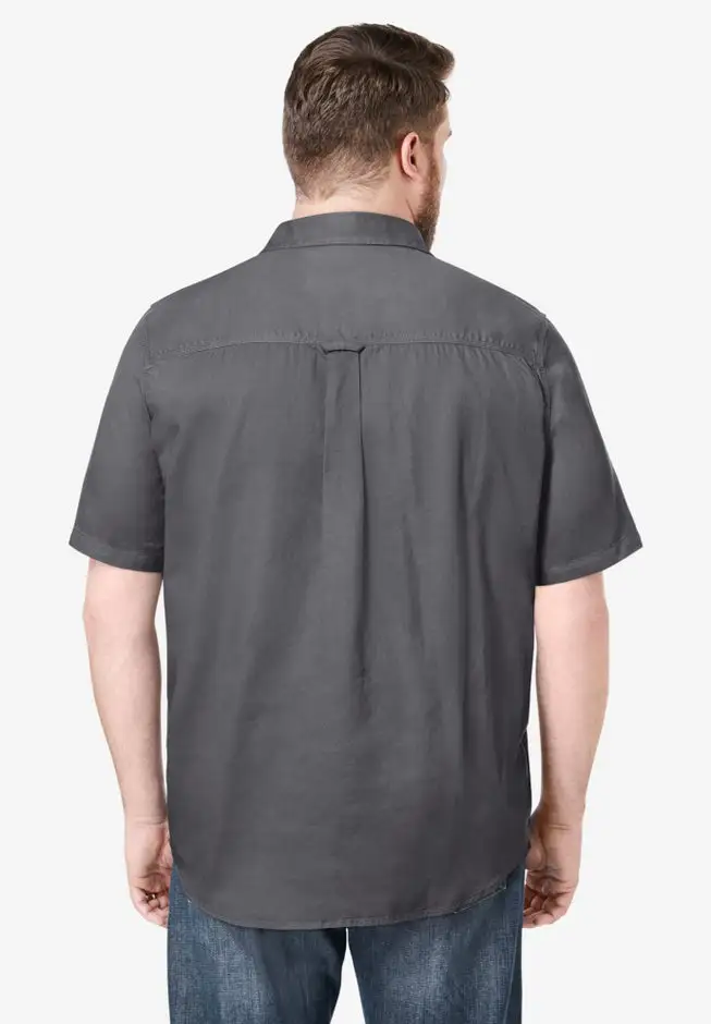 Short Sleeve Denim and Twill Shirt