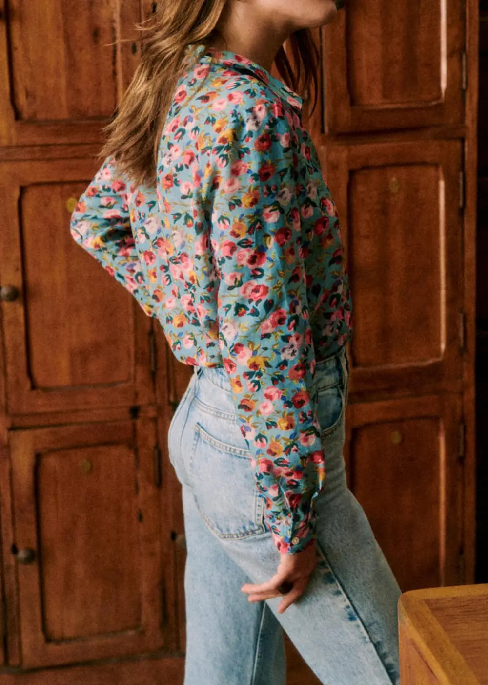Colorful Floral Long-Sleeved Shirt