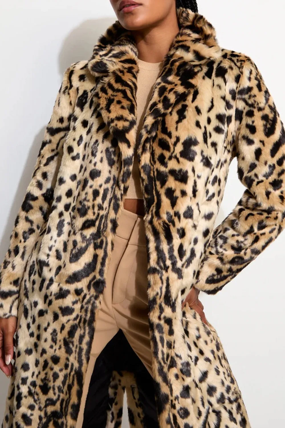 Leopard Print Plush Suit Soft Jacket