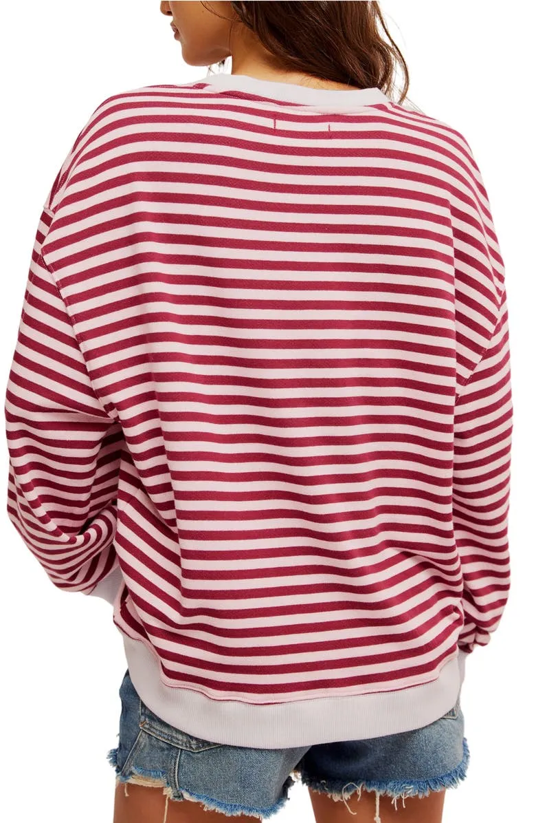 Oversize Stripe Sweatshirt