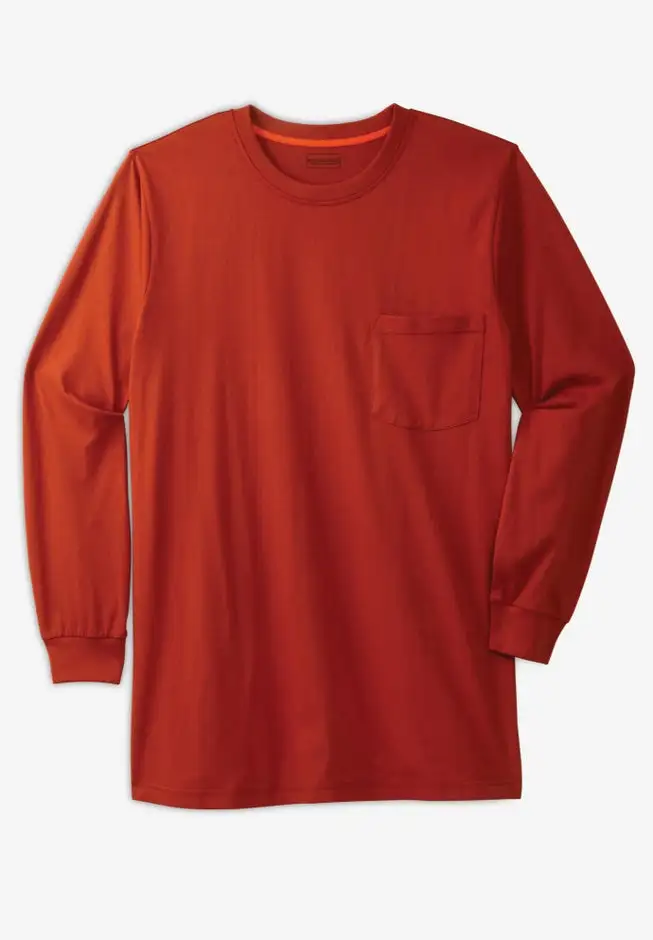 Heavyweight Crewneck Long-Sleeve Pocket T-Shirt
