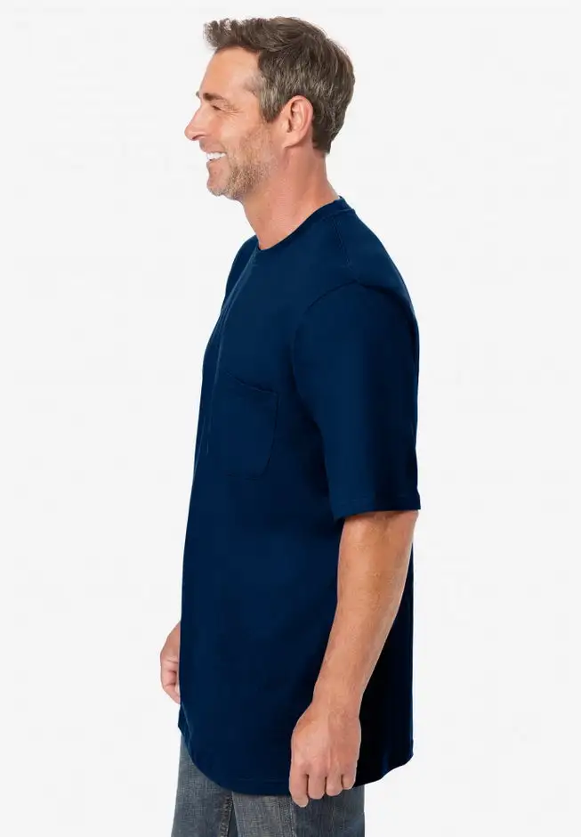 Shrink-Less Lightweight Pocket Crewneck T-Shirt