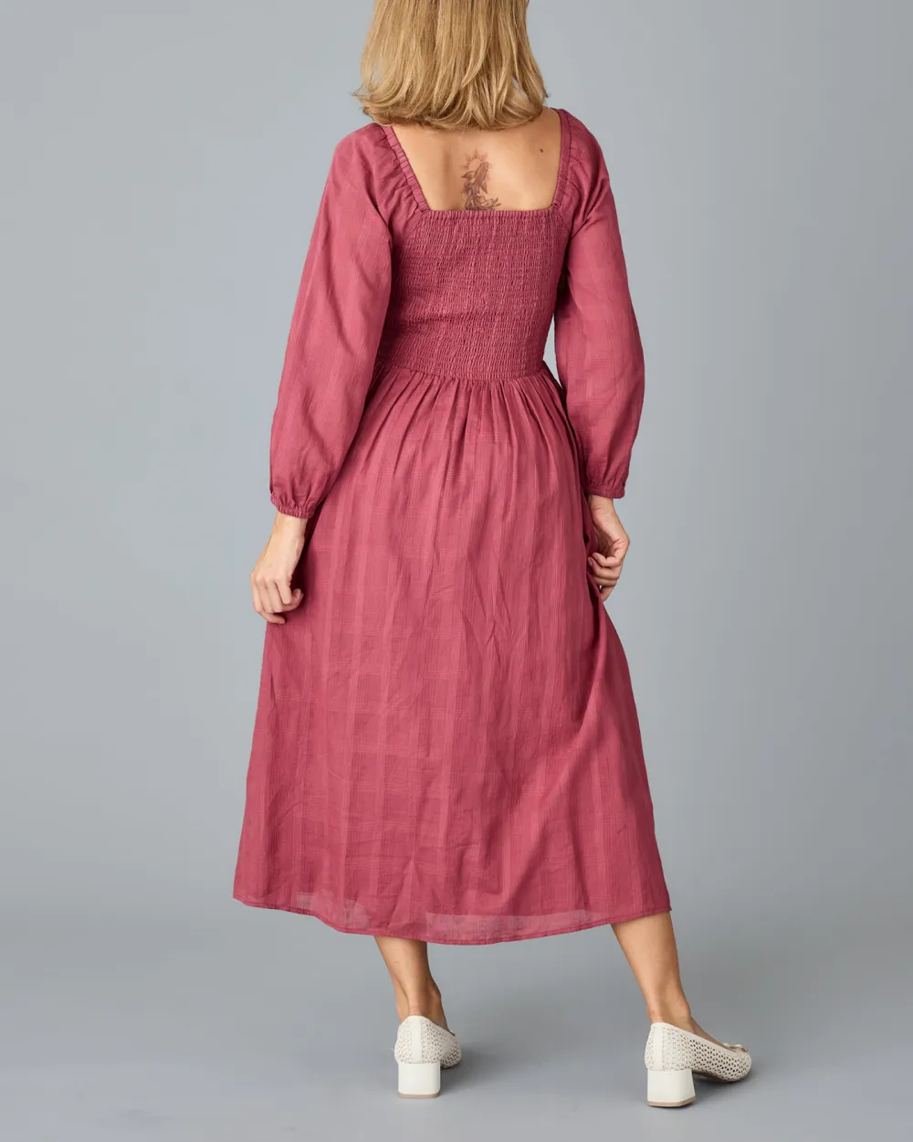 Square Necked Midi Dress