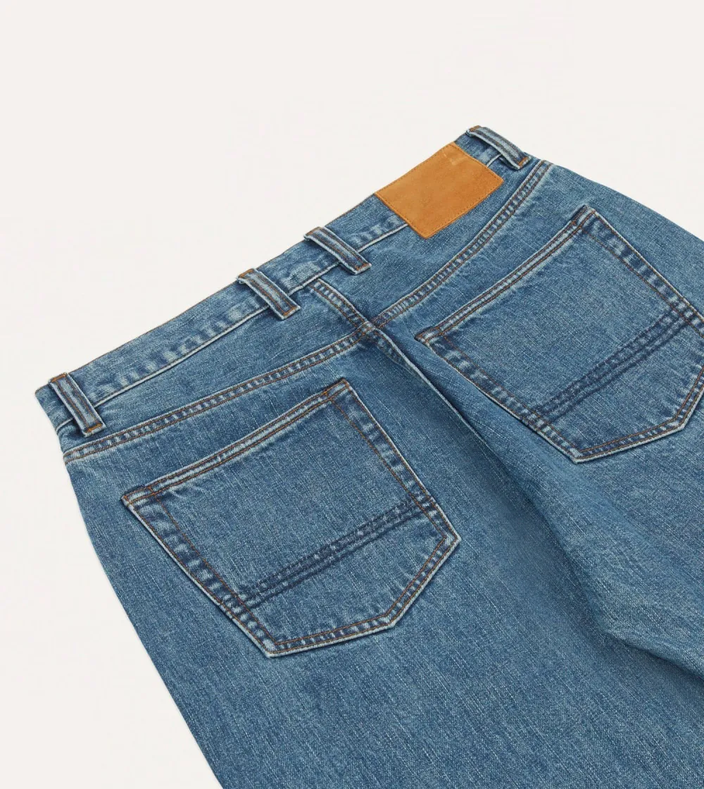 Light Blue Loose Fit Denim Pants
