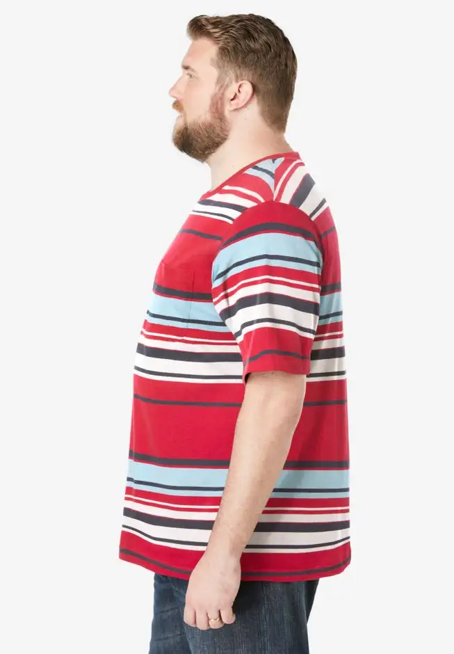 Shrink-Less Lightweight Pocket Crewneck T-Shirt