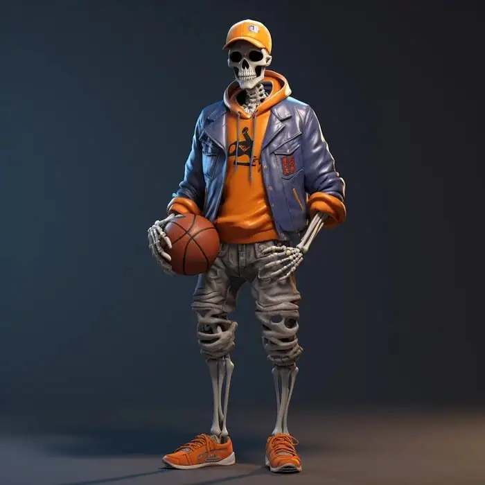 Cool Skeleton Figures Sports Series Skull Resin Crafts Halloween Decoration