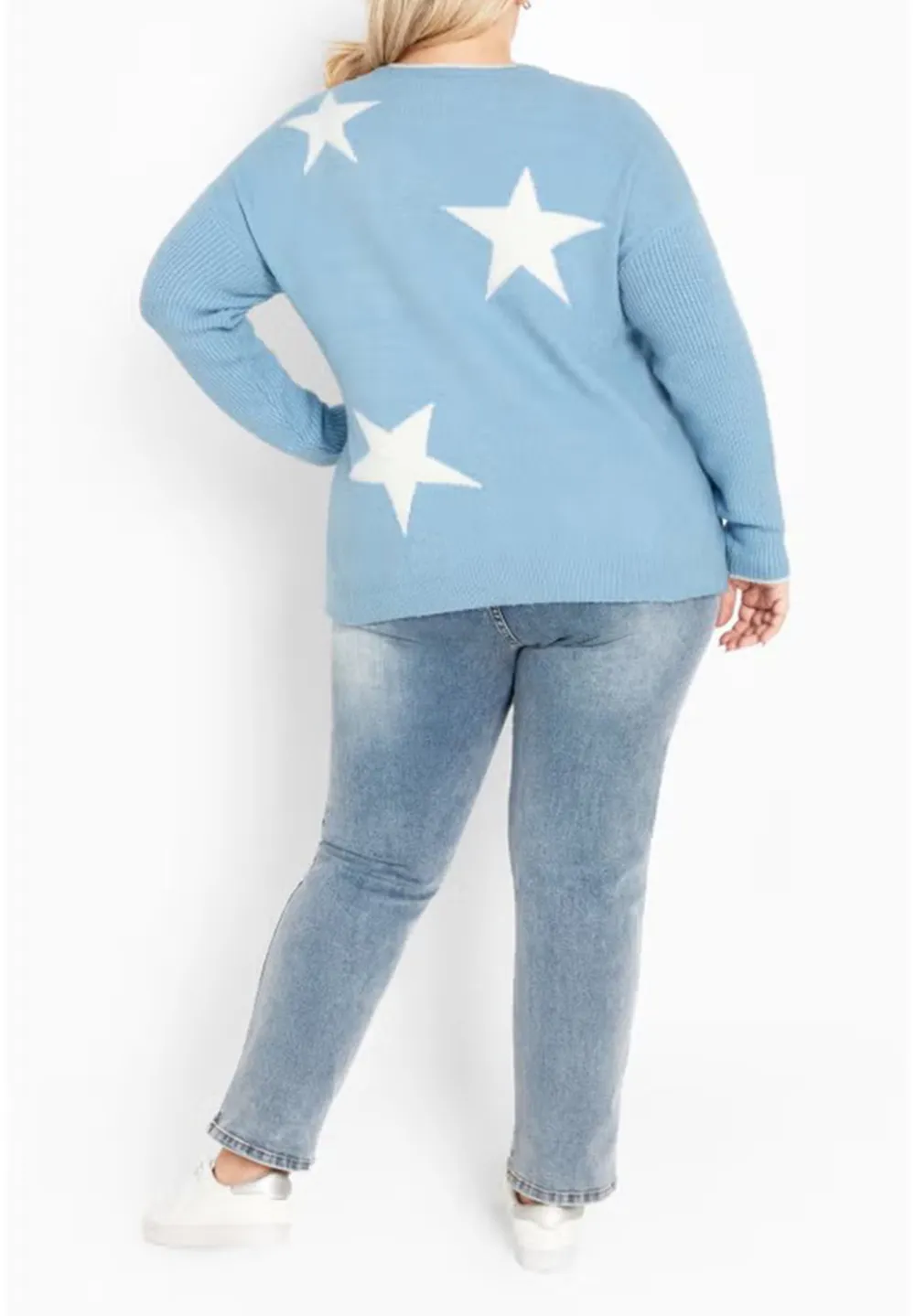 Color Blocking Star Sweater