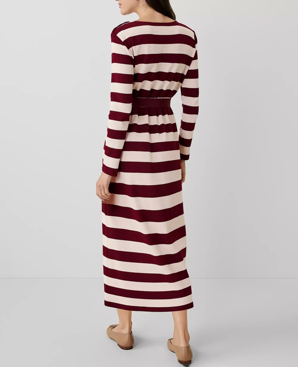 Striped Column Midi Dress