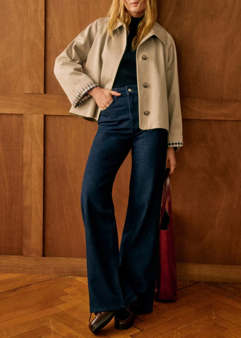 Light Beige Oversize Trench Coat