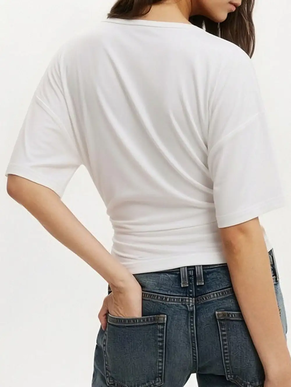 Waist Cinched Short-Sleeve T-Shirt