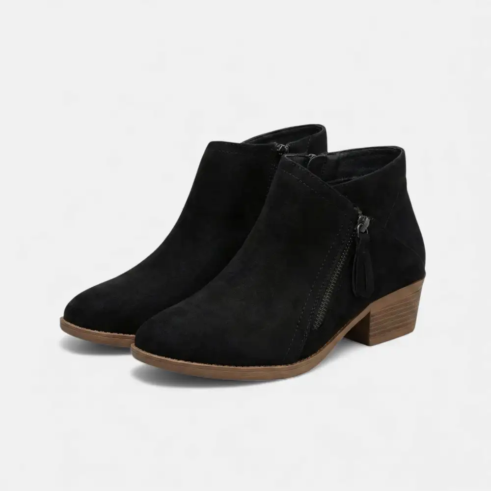 Stacked Heel Ankle Boots