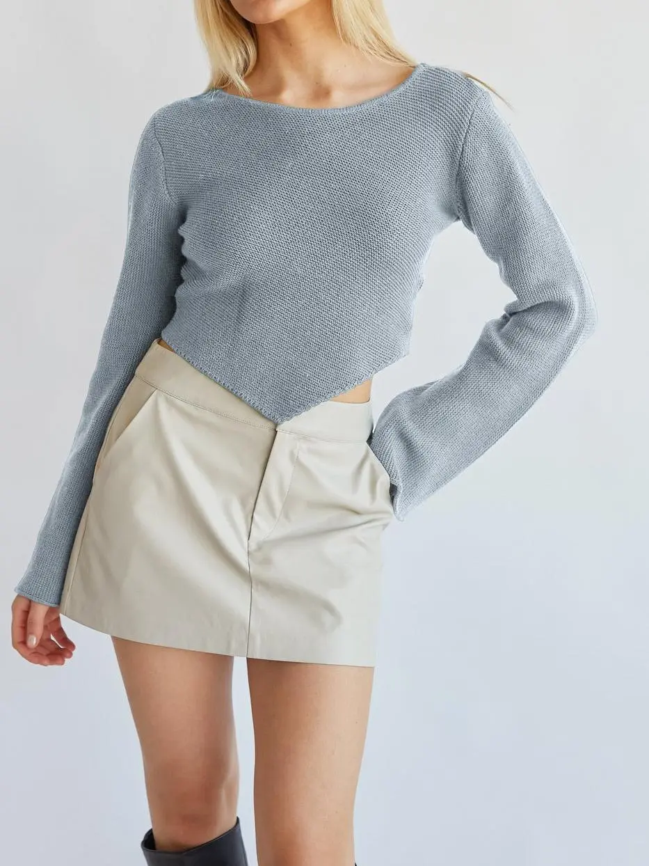 Janelle Open Back Sweater Top