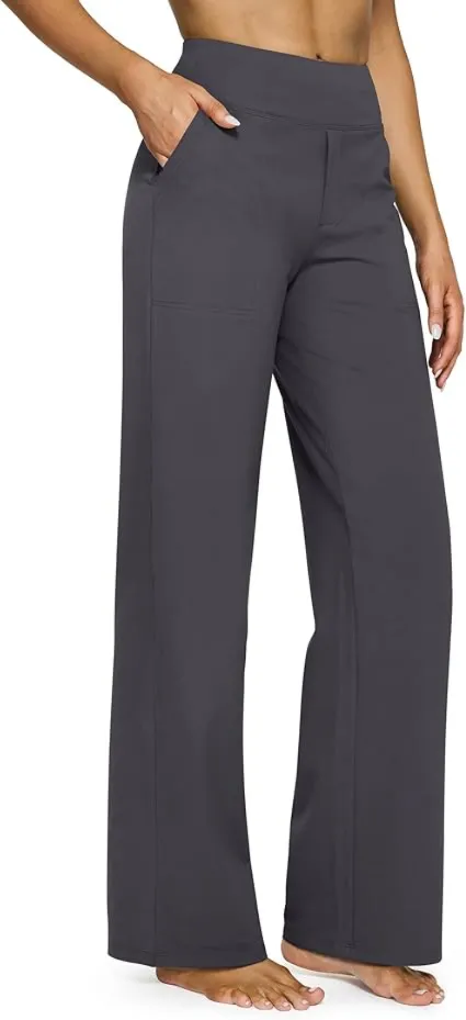 🔥Factory Sale🔥 Women's High Waisted Wide Leg Yoga Pants - Stretch with Pockets