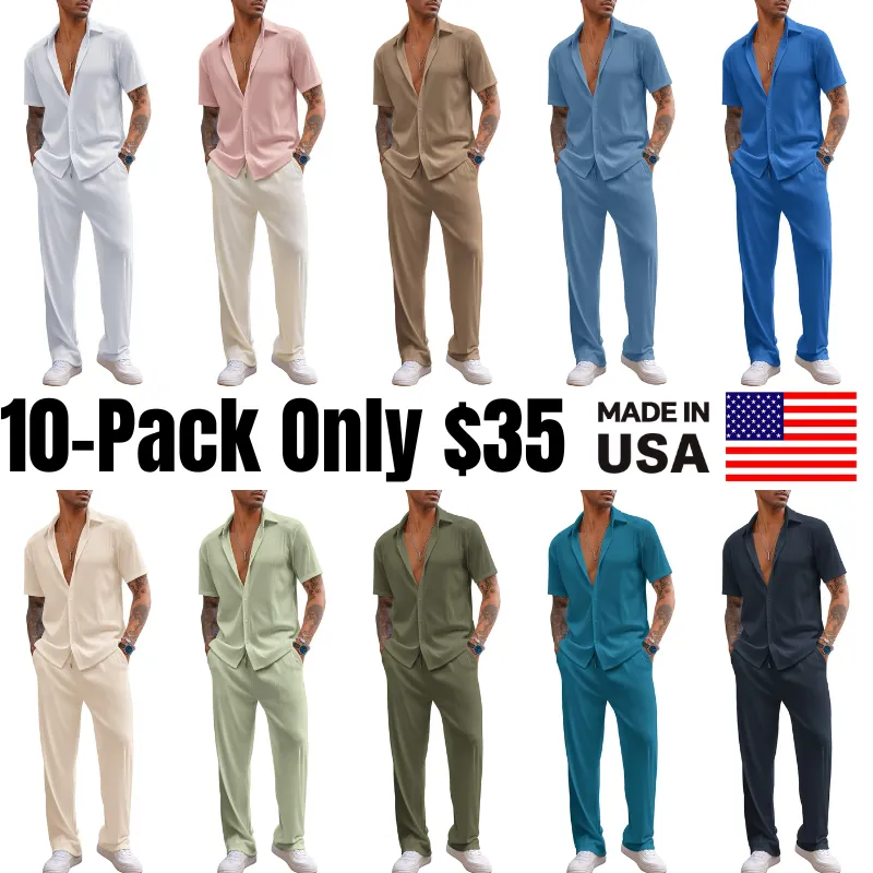 2-Piece Men's Casual Beach Outfit