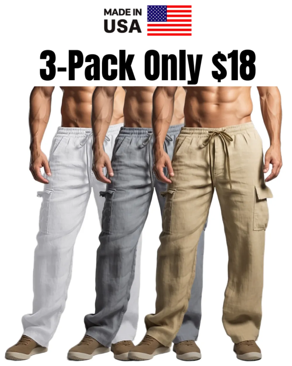 Men's Multi-Pocket Casual Cargo Trousers