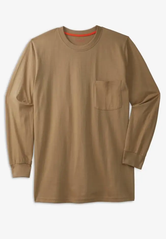 Heavyweight Crewneck Long-Sleeve Pocket T-Shirt