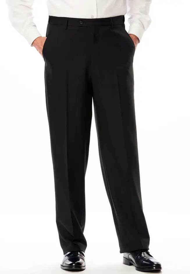Easy Movement Plain-Front Expandable Dress Pants