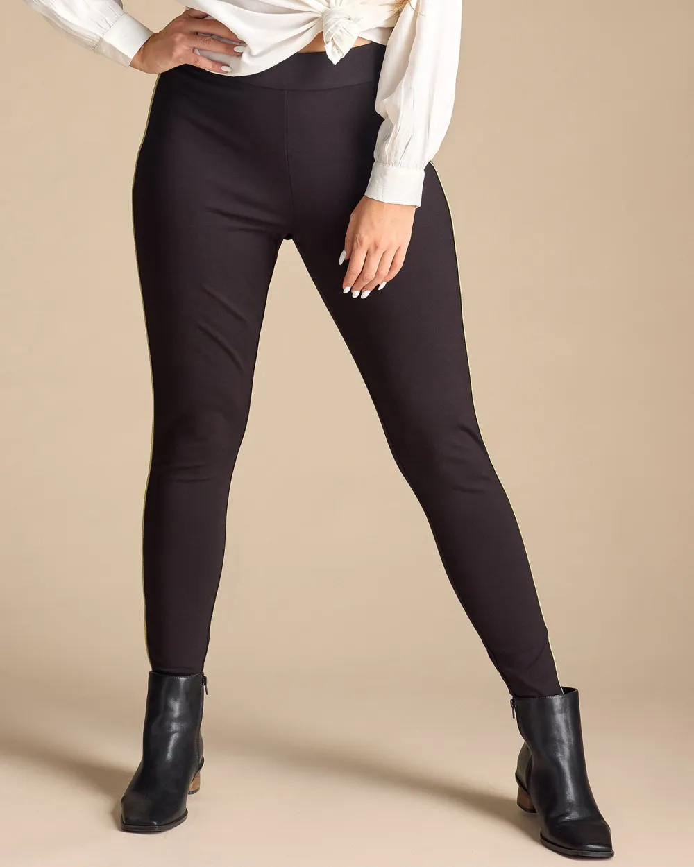 Black Elastic Waist Legging