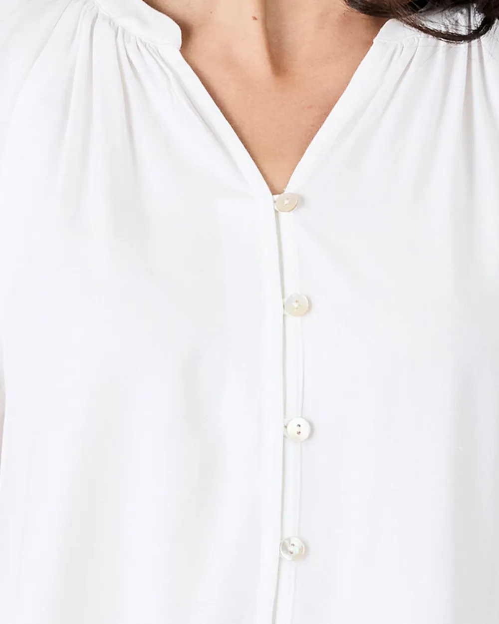 Elegant White Short Sleeve Blouse