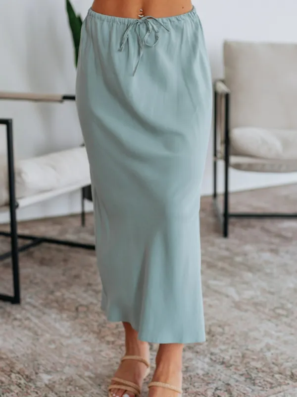 Side Slit Midi Skirt