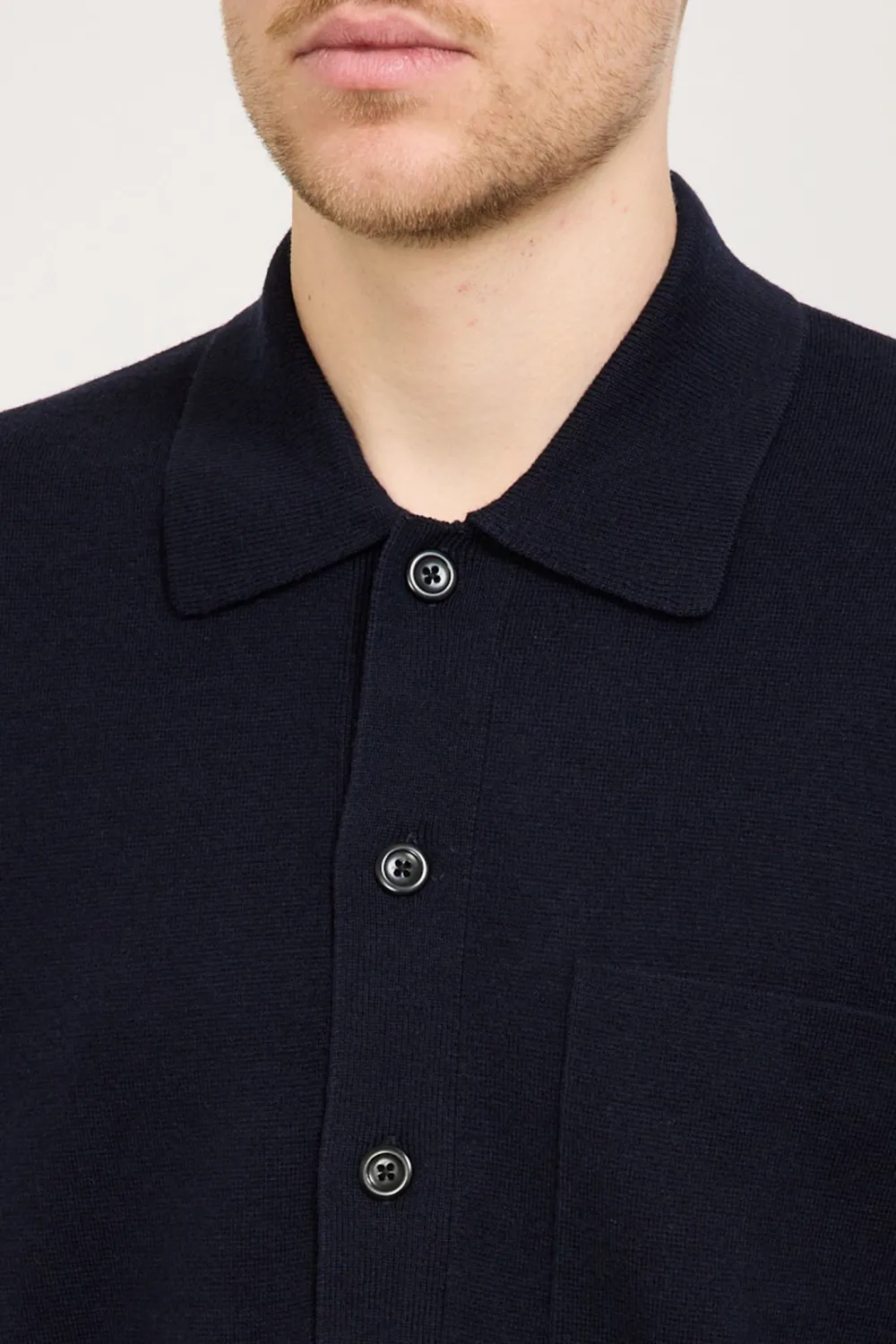 Dark Navy Cotton Milano Polo