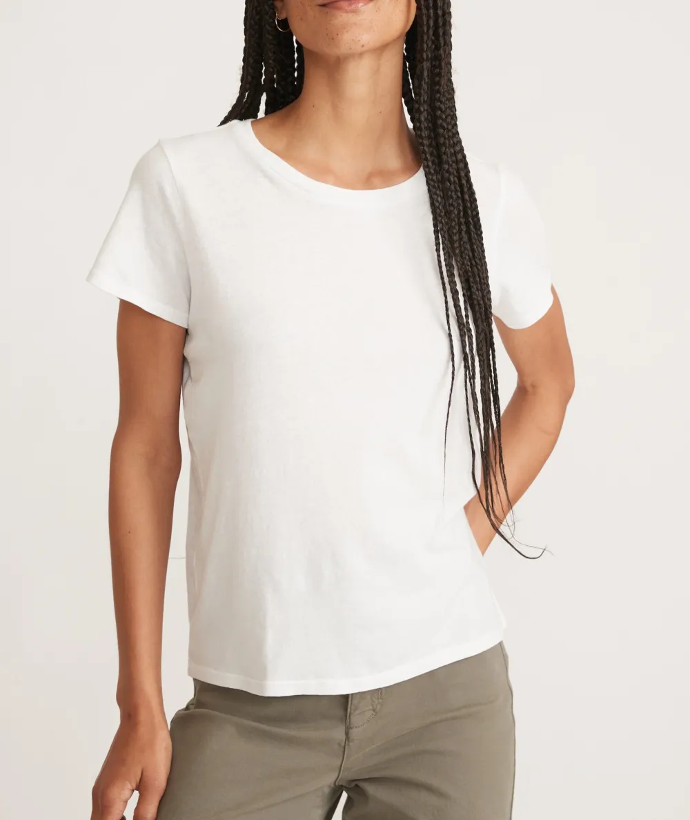Plain White Crew Neck Basic Tee