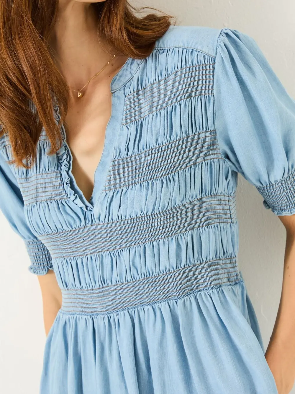 Casual Light Blue Denim Dress