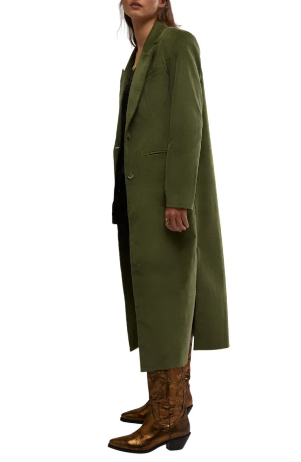 Casual Style Velvet Duster