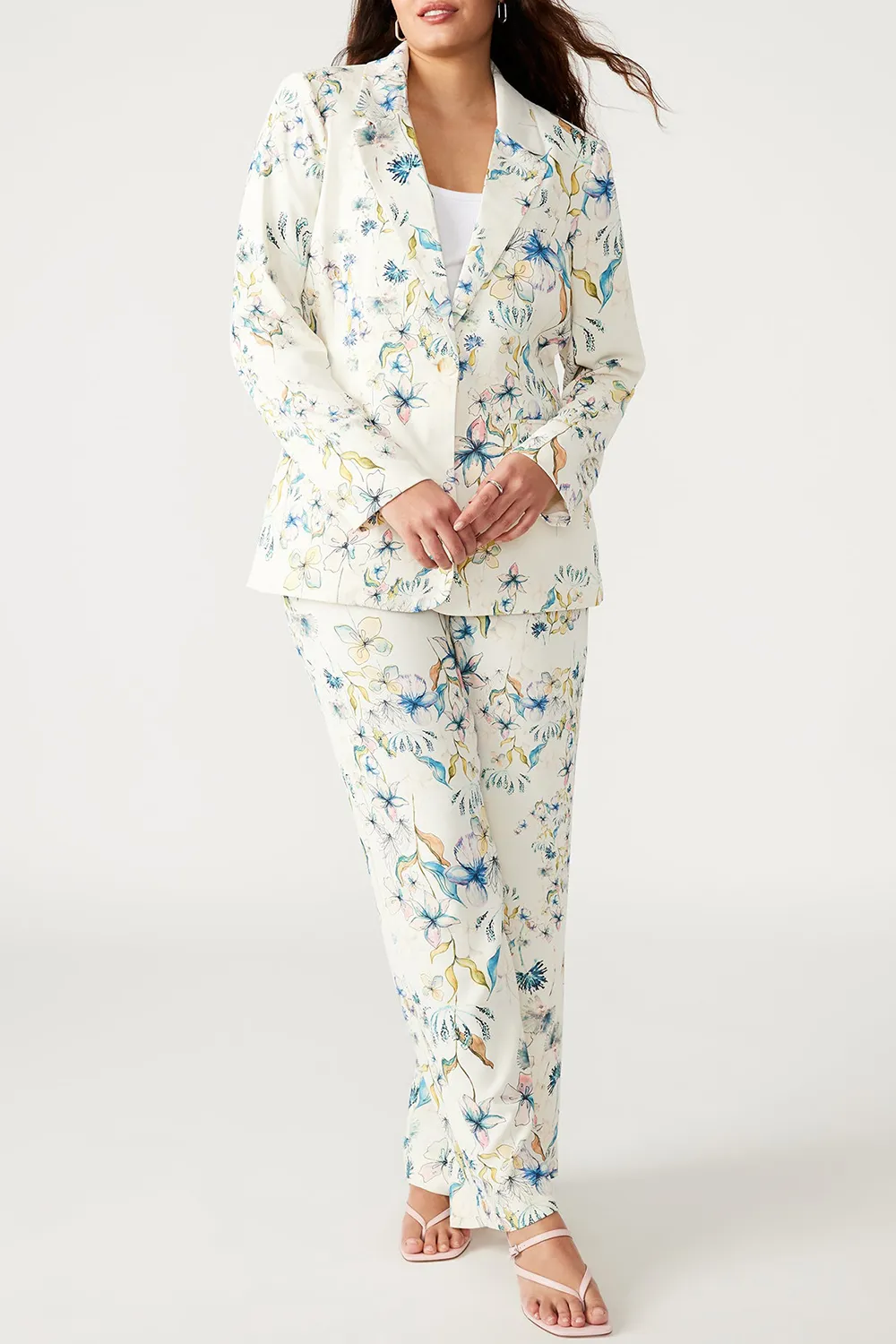 Lapel Blazer Floral