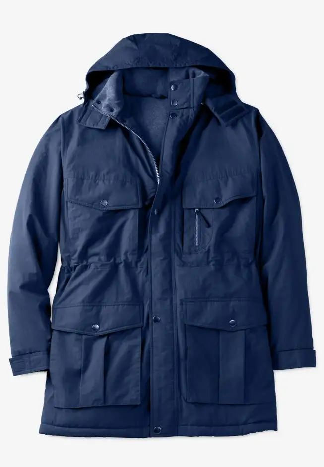 Longer-length Boulder Creek fleece-lined parka