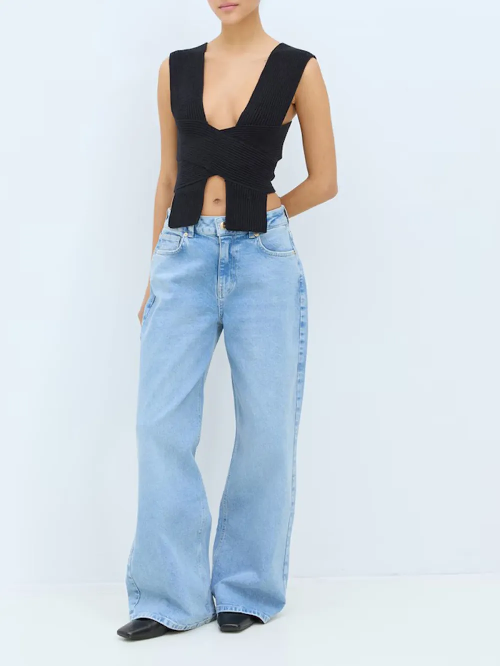 Mid-Waist Casual Style Jeans