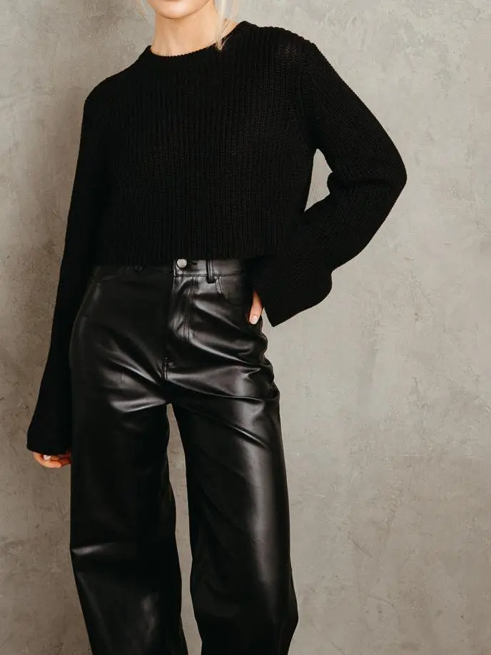Gillian Cropped Bell Sleeve Sweater