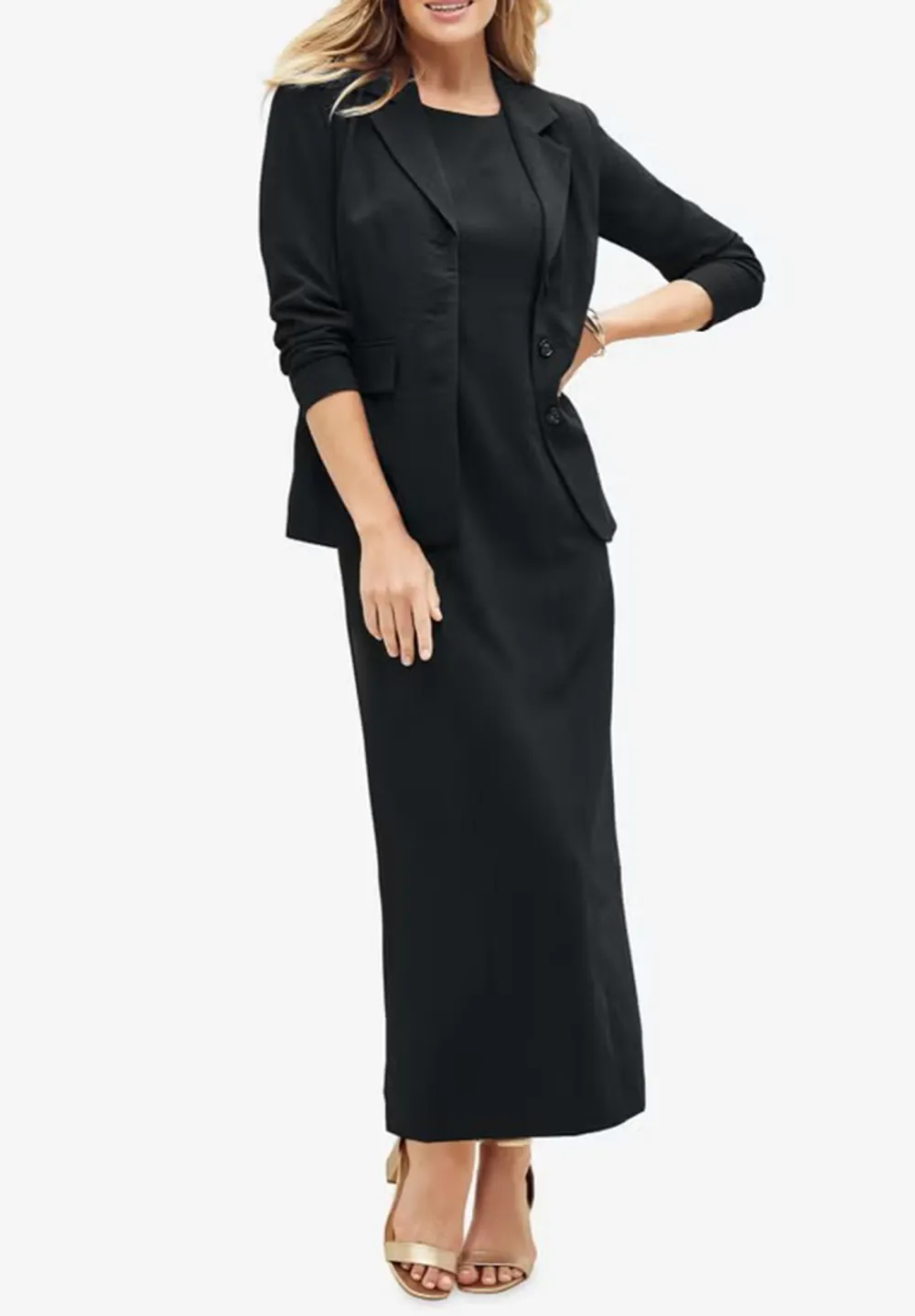 Solid Color Two-Piece Dress Set