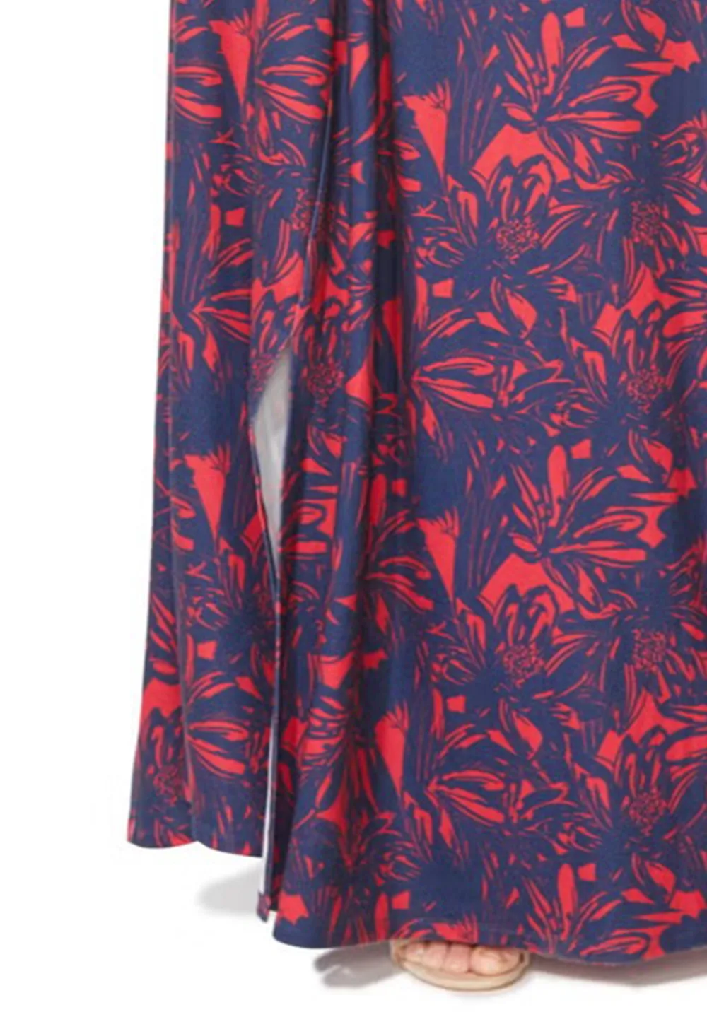 Printed Slit Dress