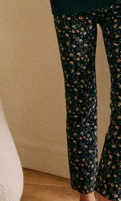 High Waist Printed Trousers
