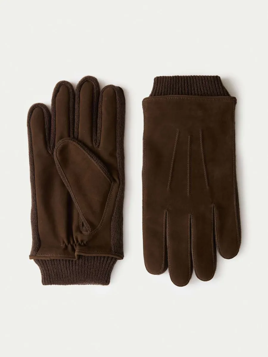 Classic Suede Knit Gloves