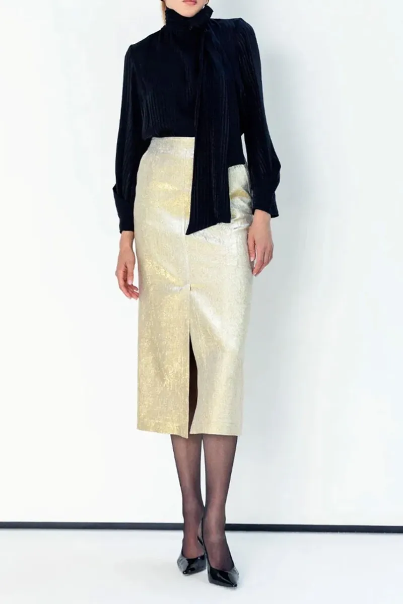 Elegant Style High Waist Midi Skirts