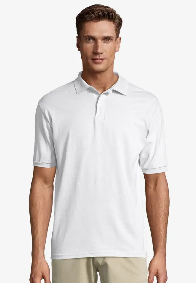 Hanes® Cotton-Blend EcoSmart® Jersey Polo