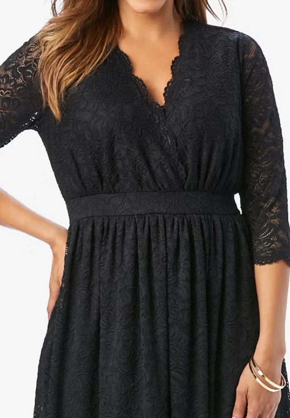 V-Neck Lace Dress