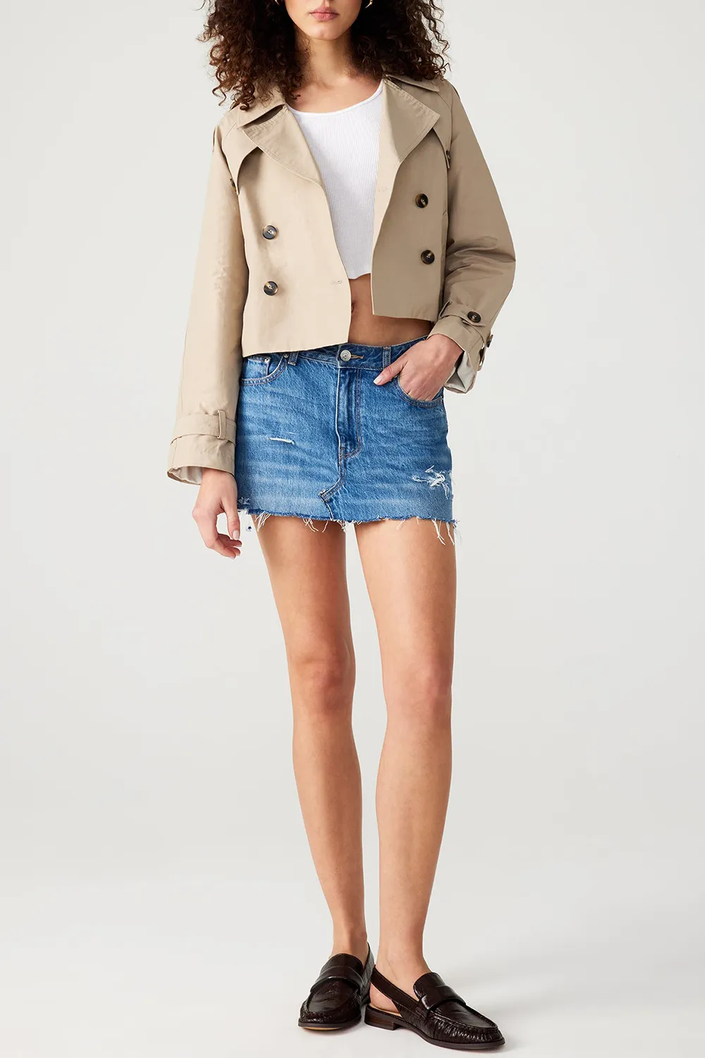 Double-Breasted Denim Jacket