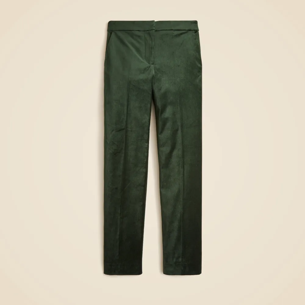 Stretch Cotton Velvet Slim Fit Pants