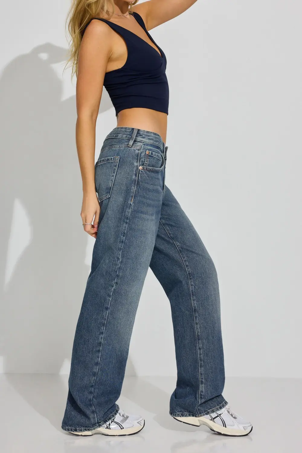 Slouchy Dahlia Blue Jeans