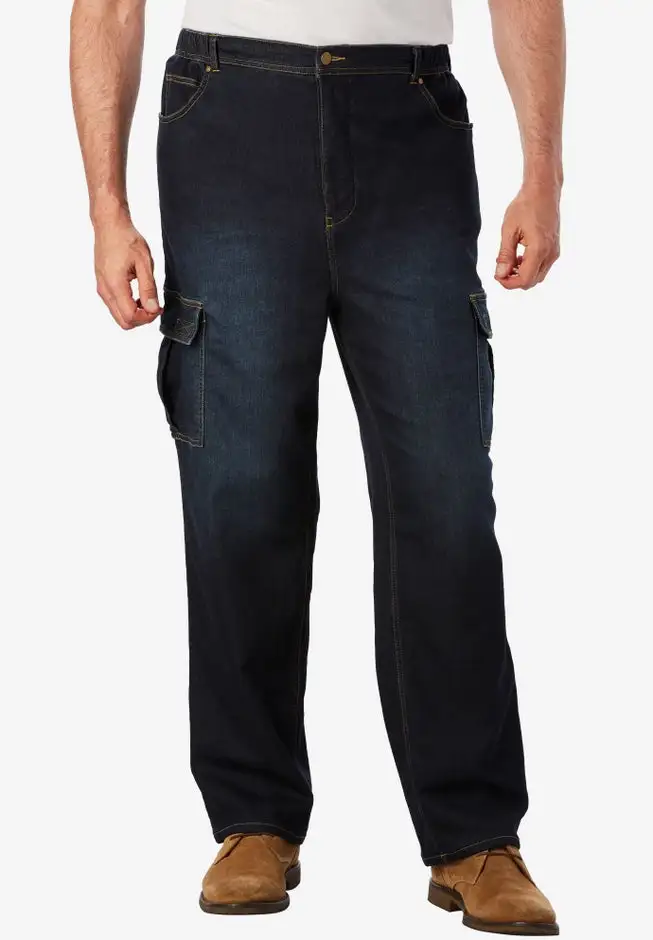 Relaxed Fit Cargo Denim Look Sweatpants