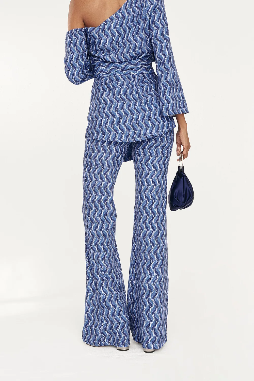 Floral Striped Design Trousers