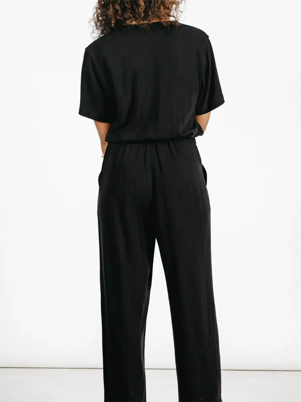 The V-Neck Black Jumpsuit